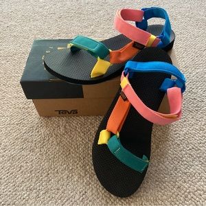 New in box - Multi colour block Teva